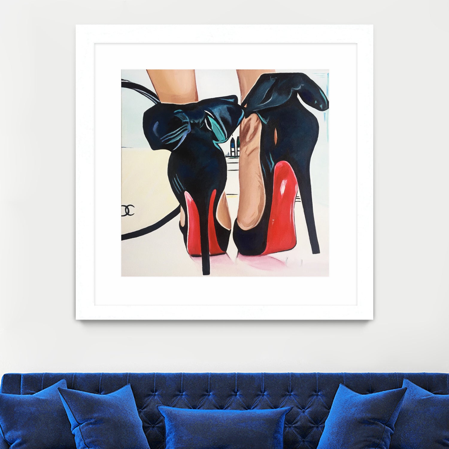 Date Night High Heels by Karim Aboud on GIANT ART - red mixed media