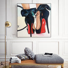 Date Night High Heels by Karim Aboud on GIANT ART - red mixed media