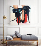 Date Night High Heels by Karim Aboud on GIANT ART - red mixed media
