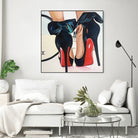 Date Night High Heels by Karim Aboud on GIANT ART - red mixed media