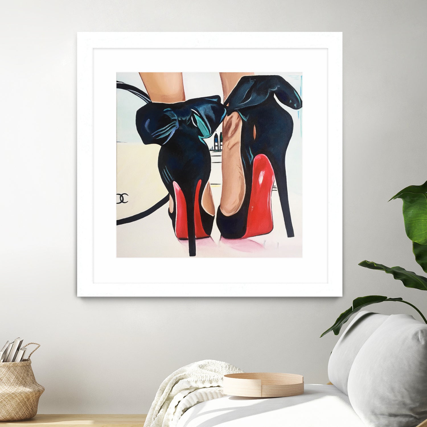 Date Night High Heels by Karim Aboud on GIANT ART - red mixed media