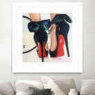 Date Night High Heels by Karim Aboud on GIANT ART - red mixed media