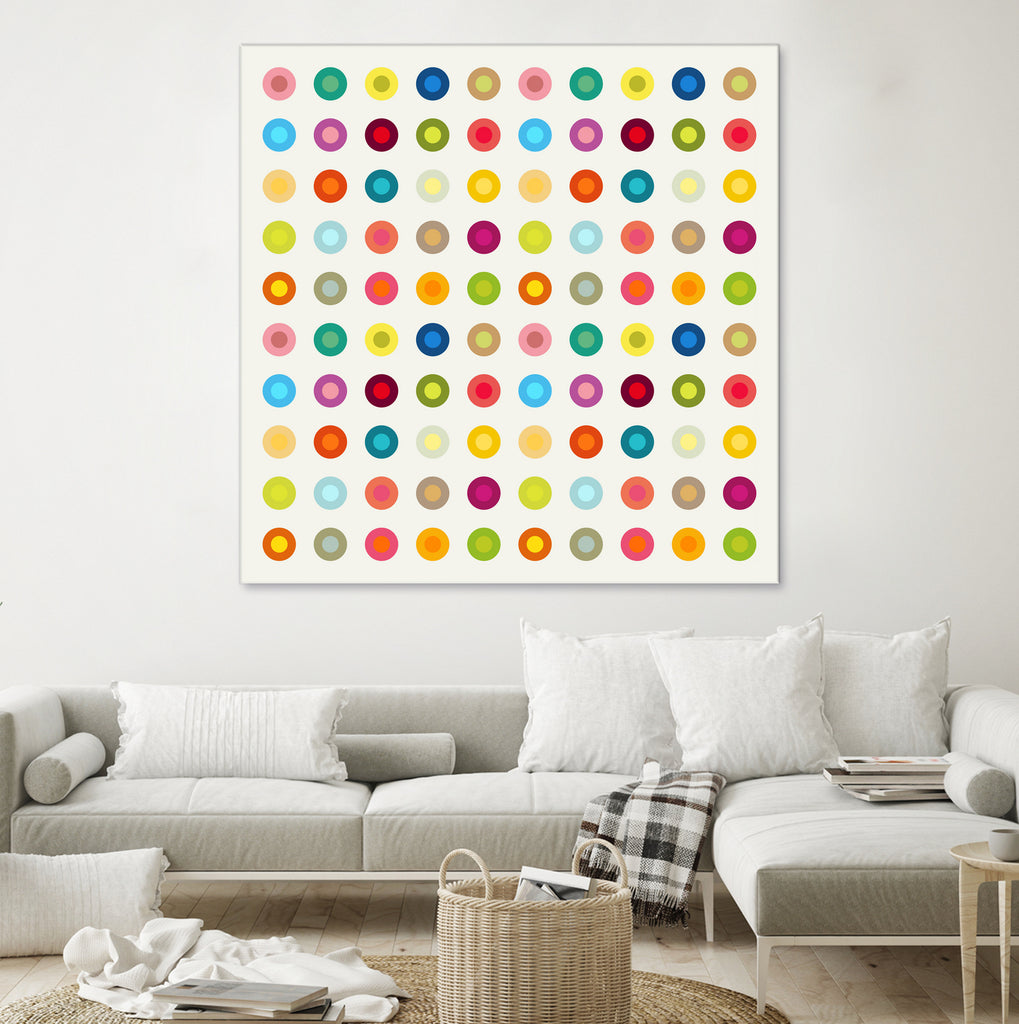 Vintage and Colourful Circles by Jean-christophe Tabary on GIANT ART - yellow digital drawing