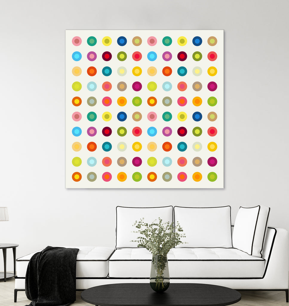 Vintage and Colourful Circles by Jean-christophe Tabary on GIANT ART - yellow digital drawing