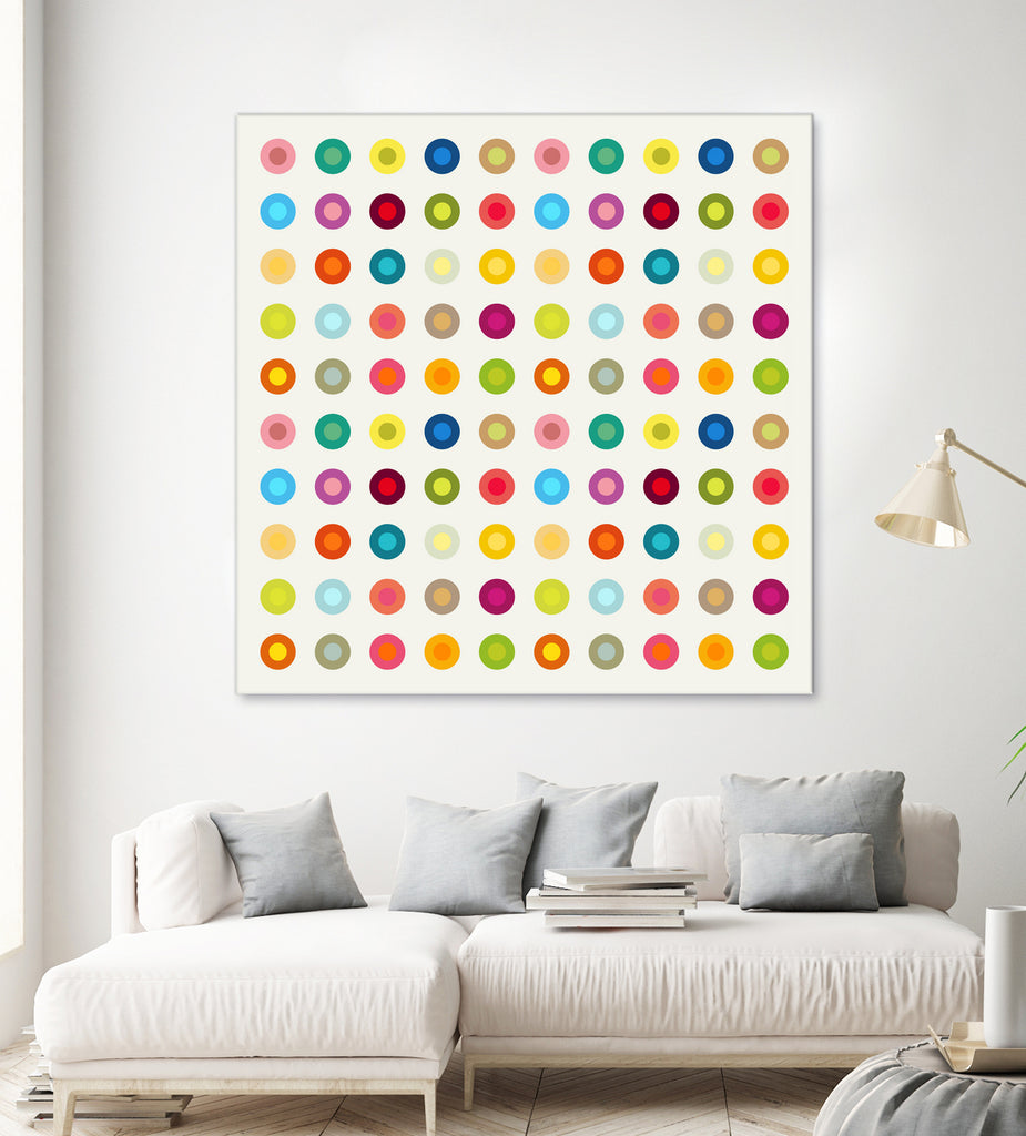 Vintage and Colourful Circles by Jean-christophe Tabary on GIANT ART - yellow digital drawing