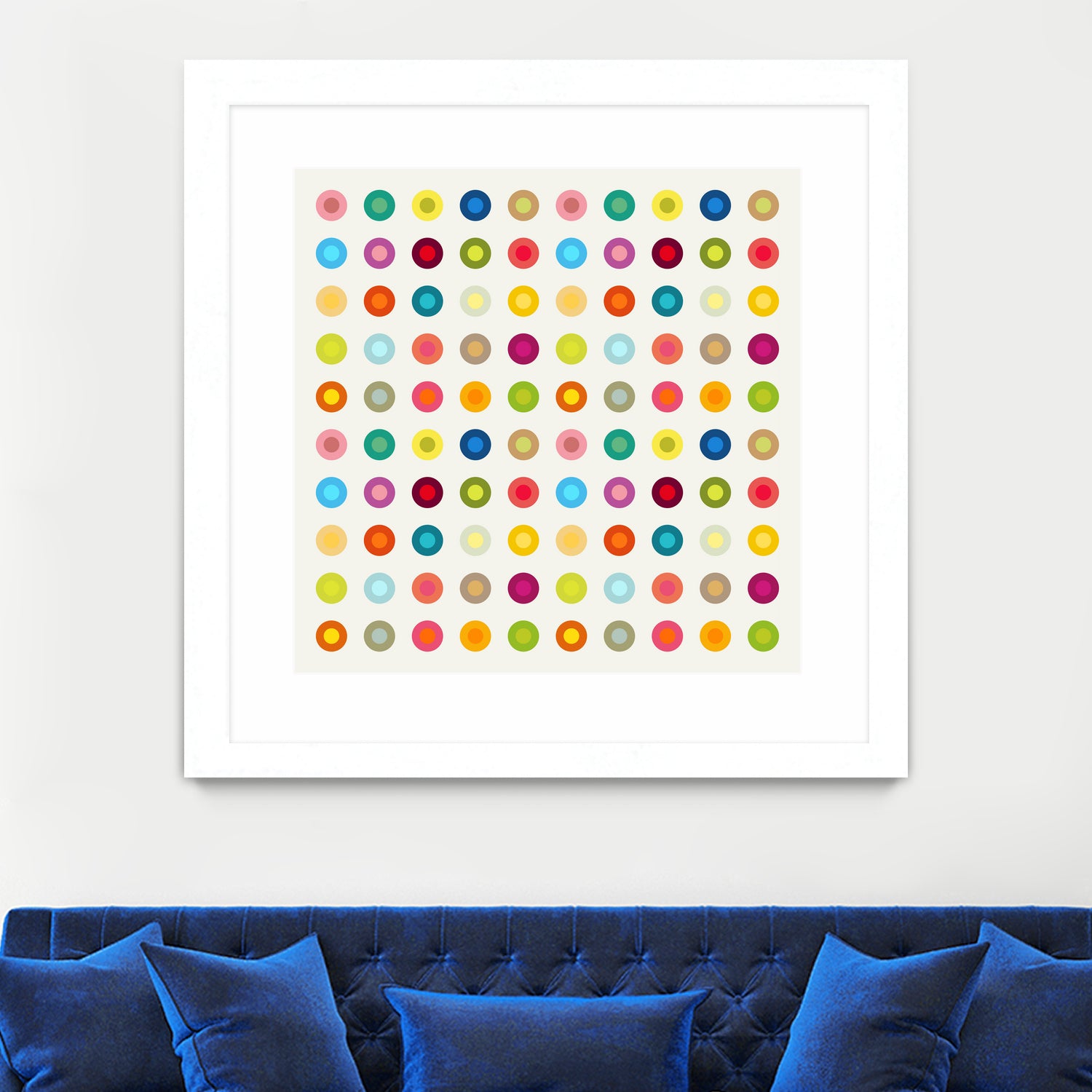 Vintage and Colourful Circles by Jean-christophe Tabary on GIANT ART - yellow digital drawing