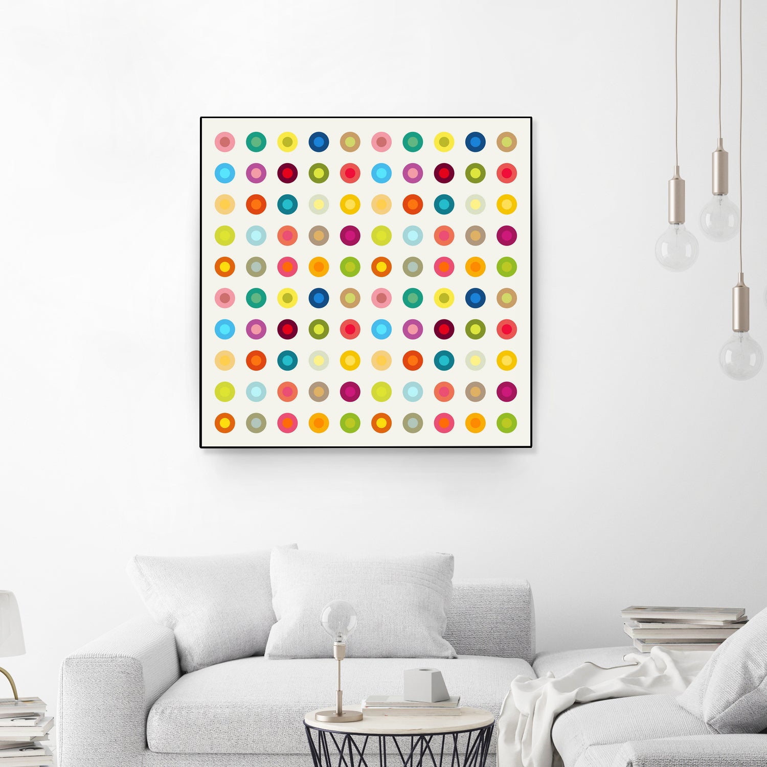 Vintage and Colourful Circles by Jean-christophe Tabary on GIANT ART - yellow digital drawing