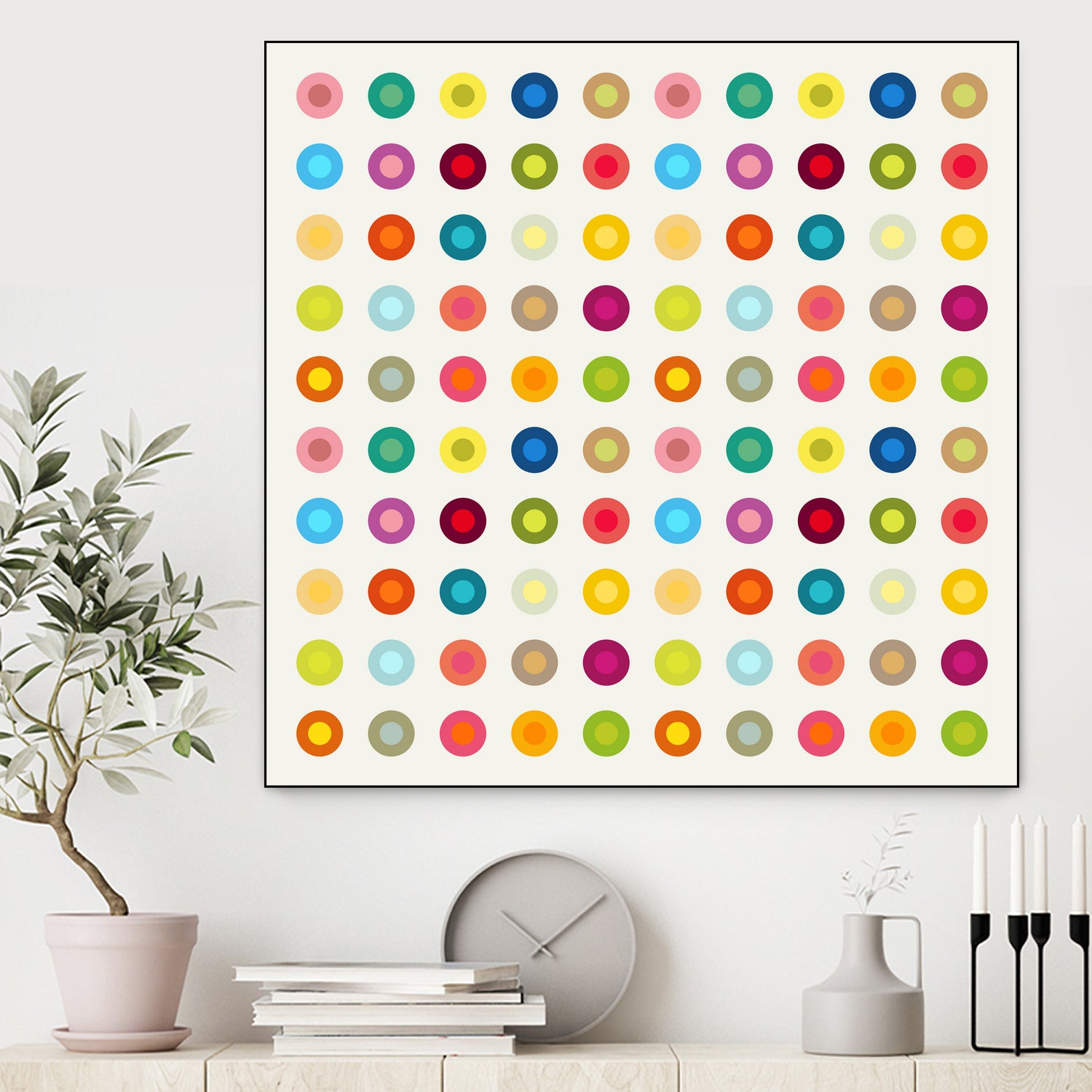 Vintage and Colourful Circles by Jean-christophe Tabary on GIANT ART - yellow digital drawing