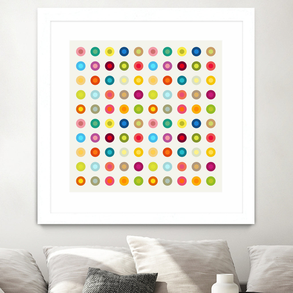 Vintage and Colourful Circles by Jean-christophe Tabary on GIANT ART - yellow digital drawing