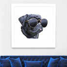 Pug Life by Karim Aboud on GIANT ART - black digital painting