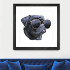 Pug Life by Karim Aboud on GIANT ART - black digital painting