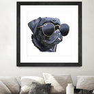 Pug Life by Karim Aboud on GIANT ART - black digital painting