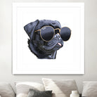 Pug Life by Karim Aboud on GIANT ART - black digital painting