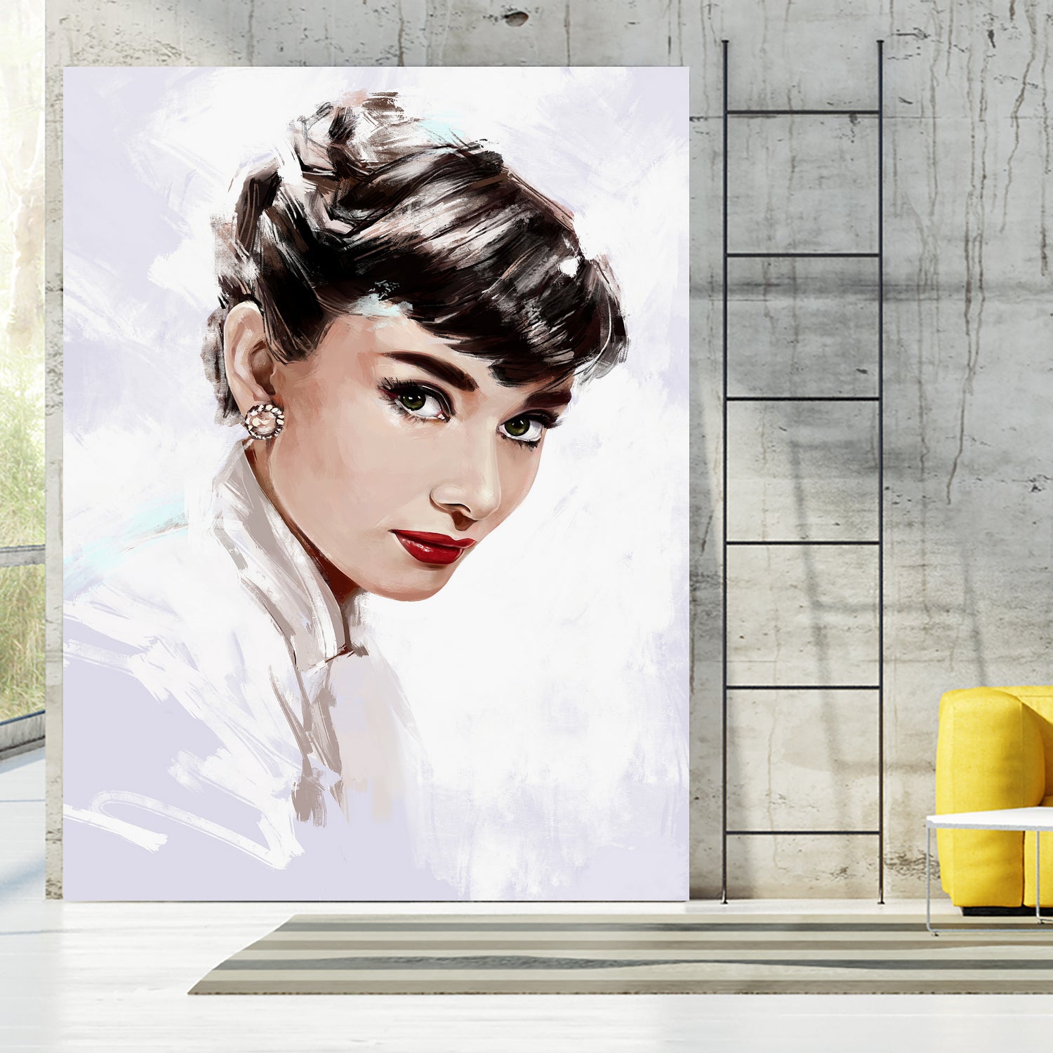 Audrey Hepburn by Dmitry Belov on GIANT ART - white digital painting