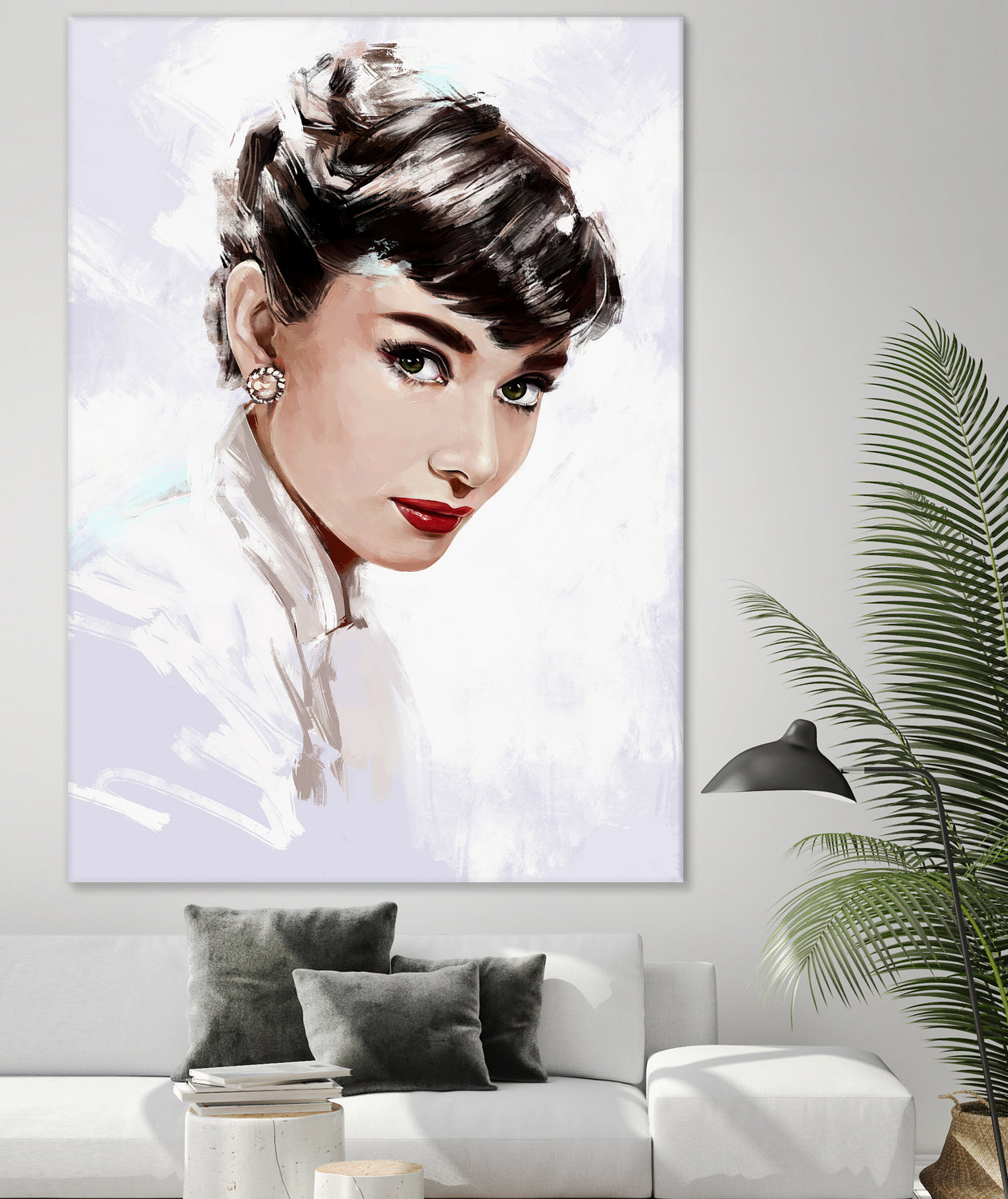 Audrey Hepburn by Dmitry Belov on GIANT ART - white digital painting