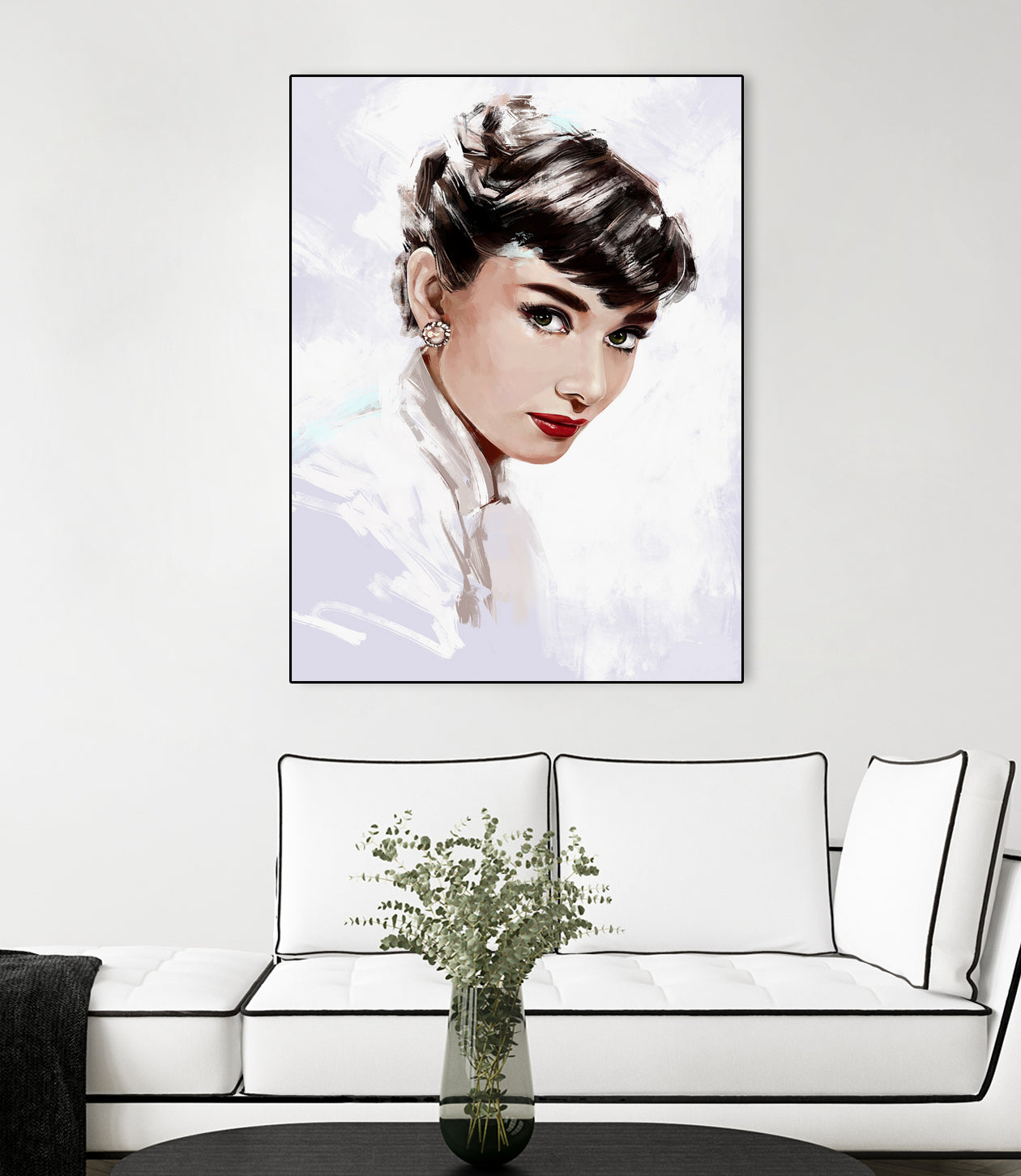 Audrey Hepburn by Dmitry Belov on GIANT ART - white digital painting