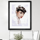 Audrey Hepburn by Dmitry Belov on GIANT ART - white digital painting