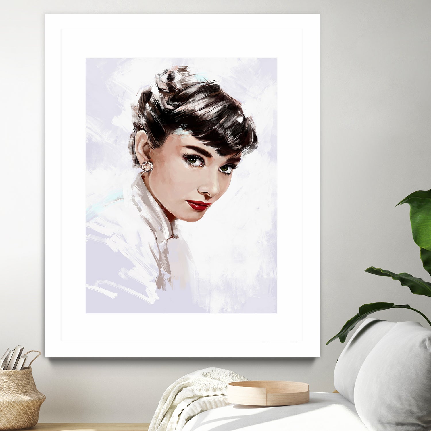 Audrey Hepburn by Dmitry Belov on GIANT ART - white digital painting