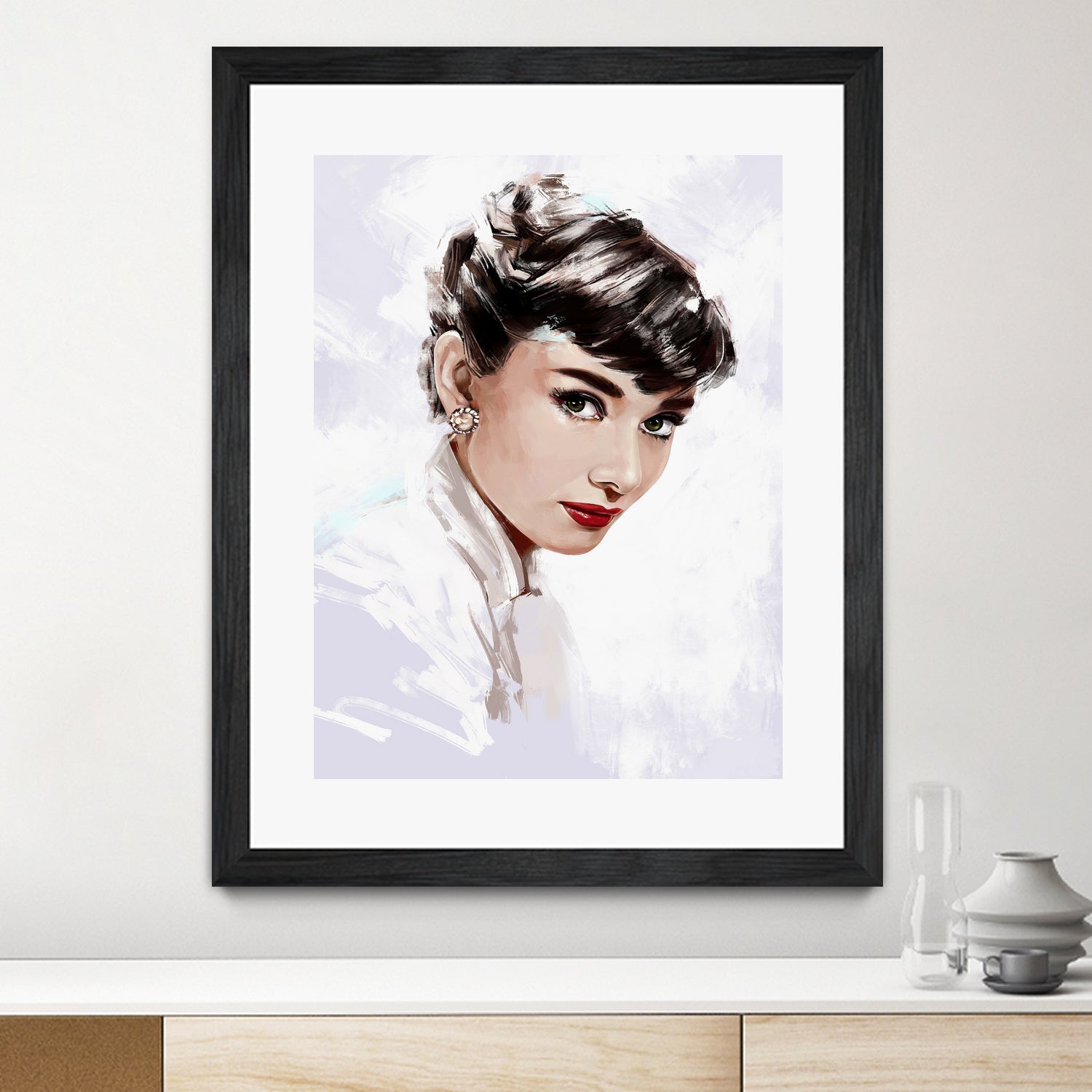 Audrey Hepburn by Dmitry Belov on GIANT ART - white digital painting