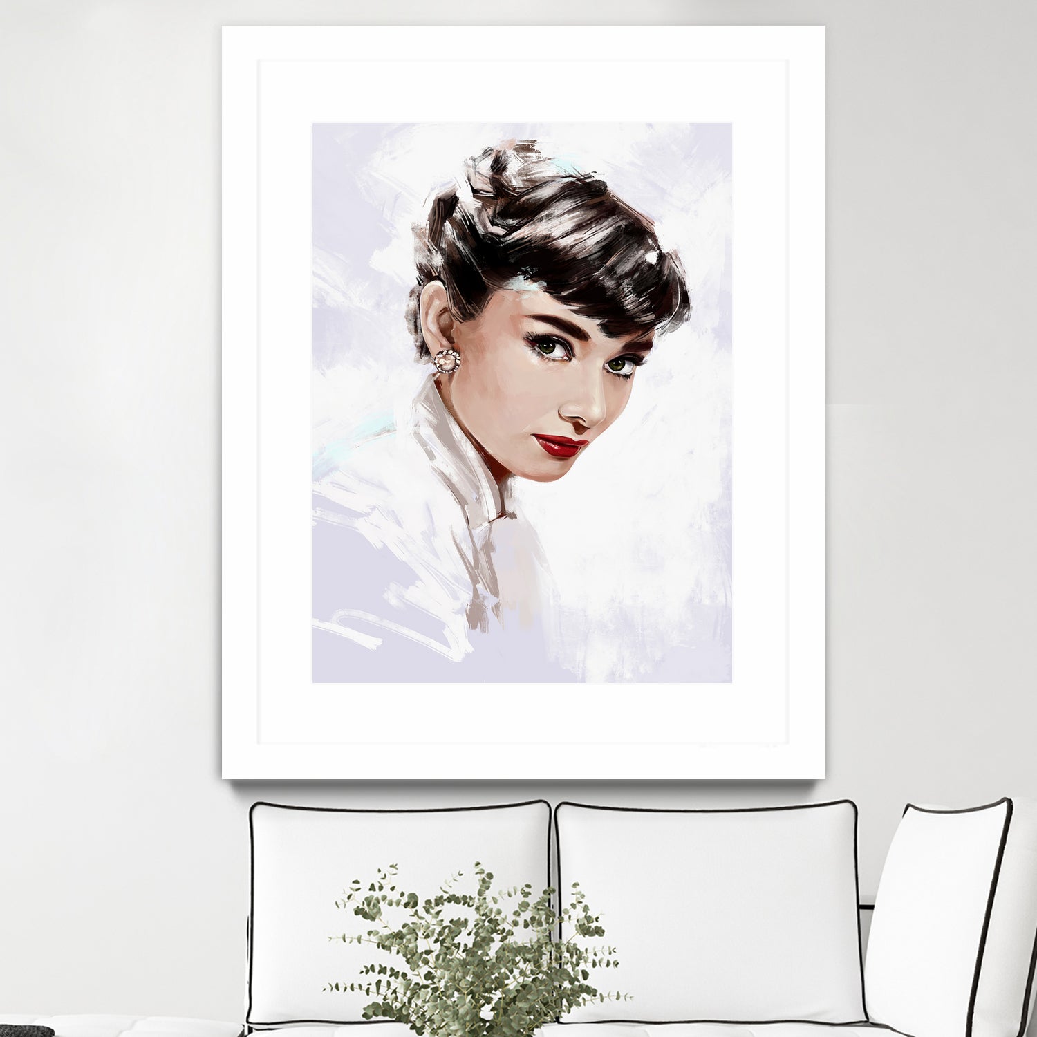 Audrey Hepburn by Dmitry Belov on GIANT ART - white digital painting