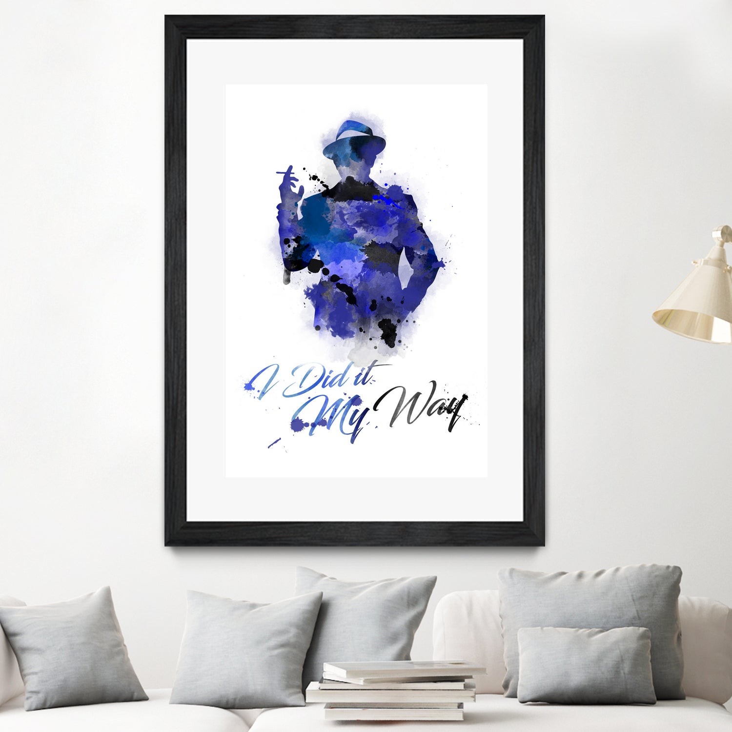 Frank Sinatra Watercolor by Anthony Melice on GIANT ART - blue digital painting