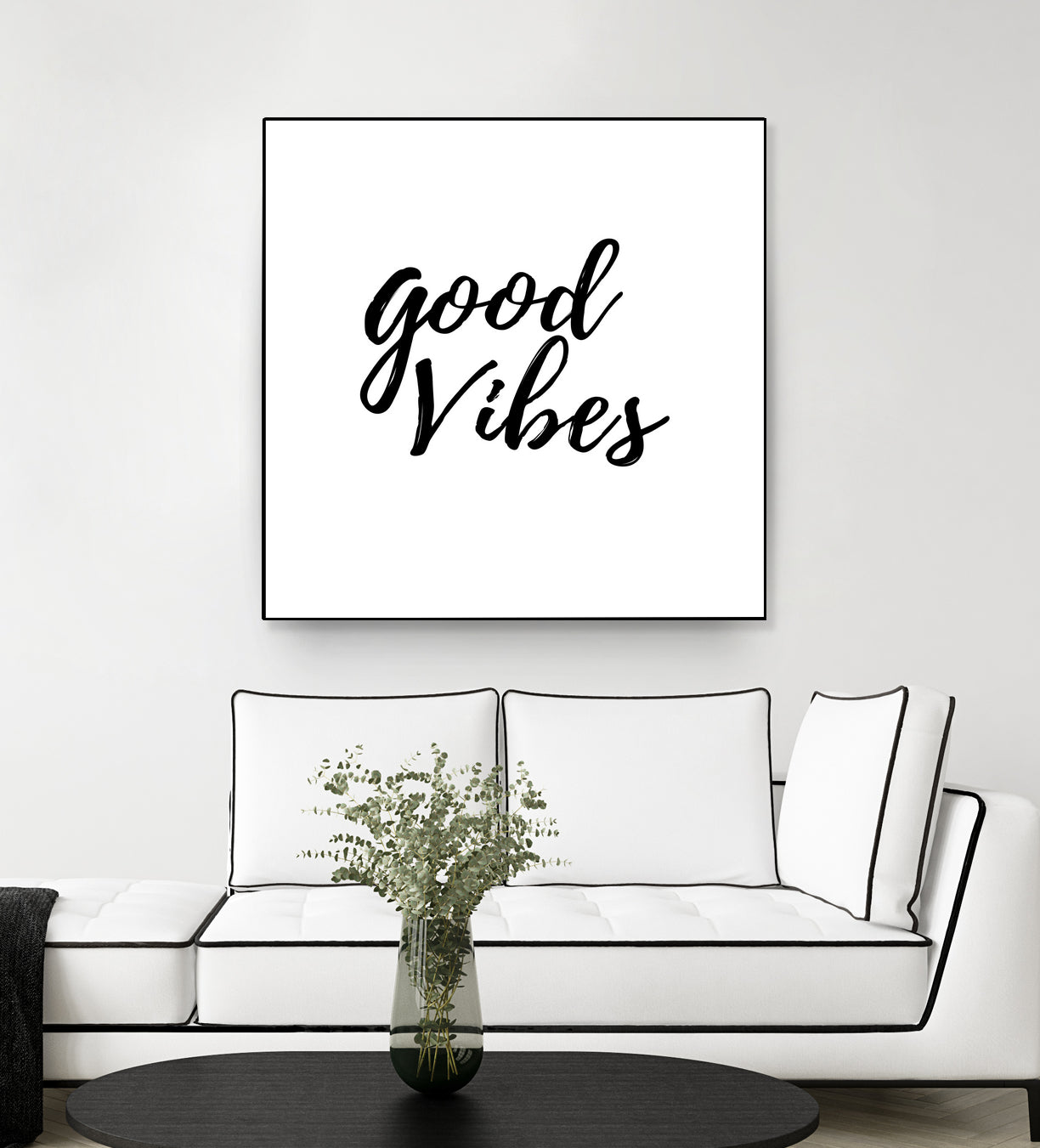 Good Vibes by Elina Koutsokera on GIANT ART - white typography