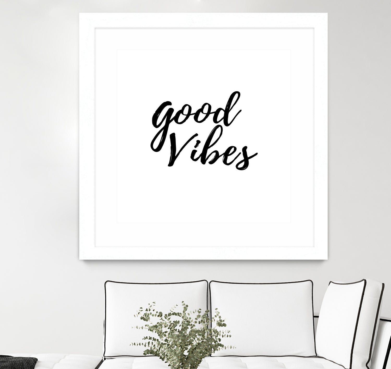 Good Vibes by Elina Koutsokera on GIANT ART - white typography