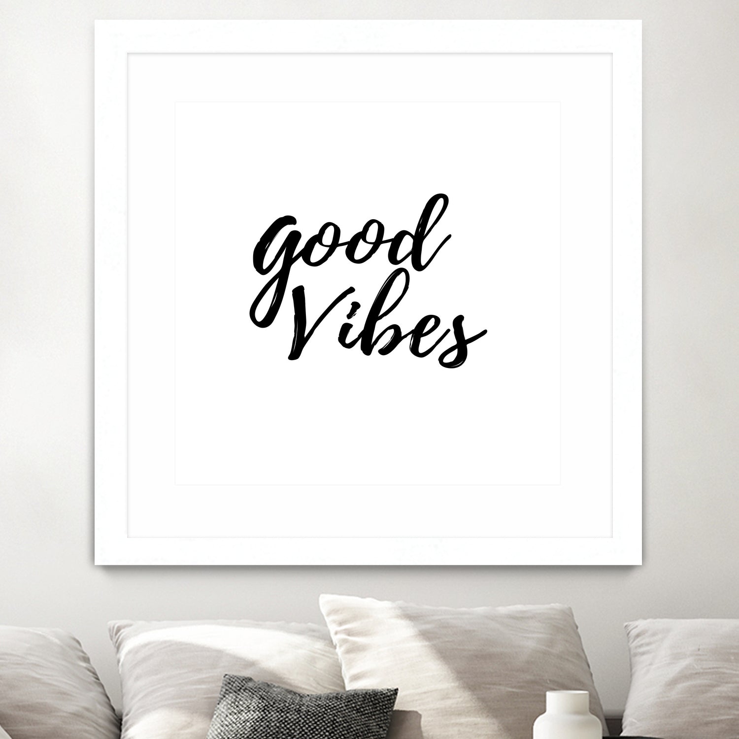 Good Vibes by Elina Koutsokera on GIANT ART - white typography