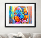 Ganesh Abstract by Rupa Prakash on GIANT ART - blue 3d art