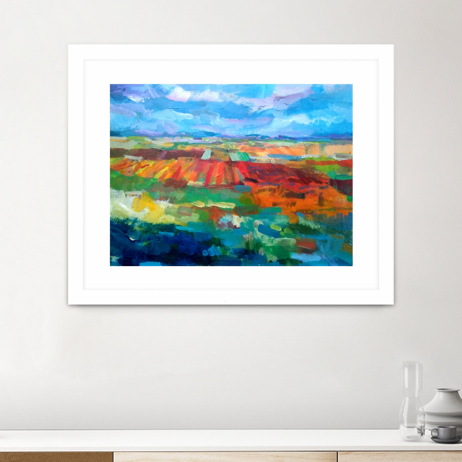 Fields by Aleksandar Stankovic on GIANT ART - orange mixed media