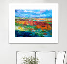 Fields by Aleksandar Stankovic on GIANT ART - orange mixed media