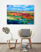 Fields by Aleksandar Stankovic on GIANT ART - orange mixed media