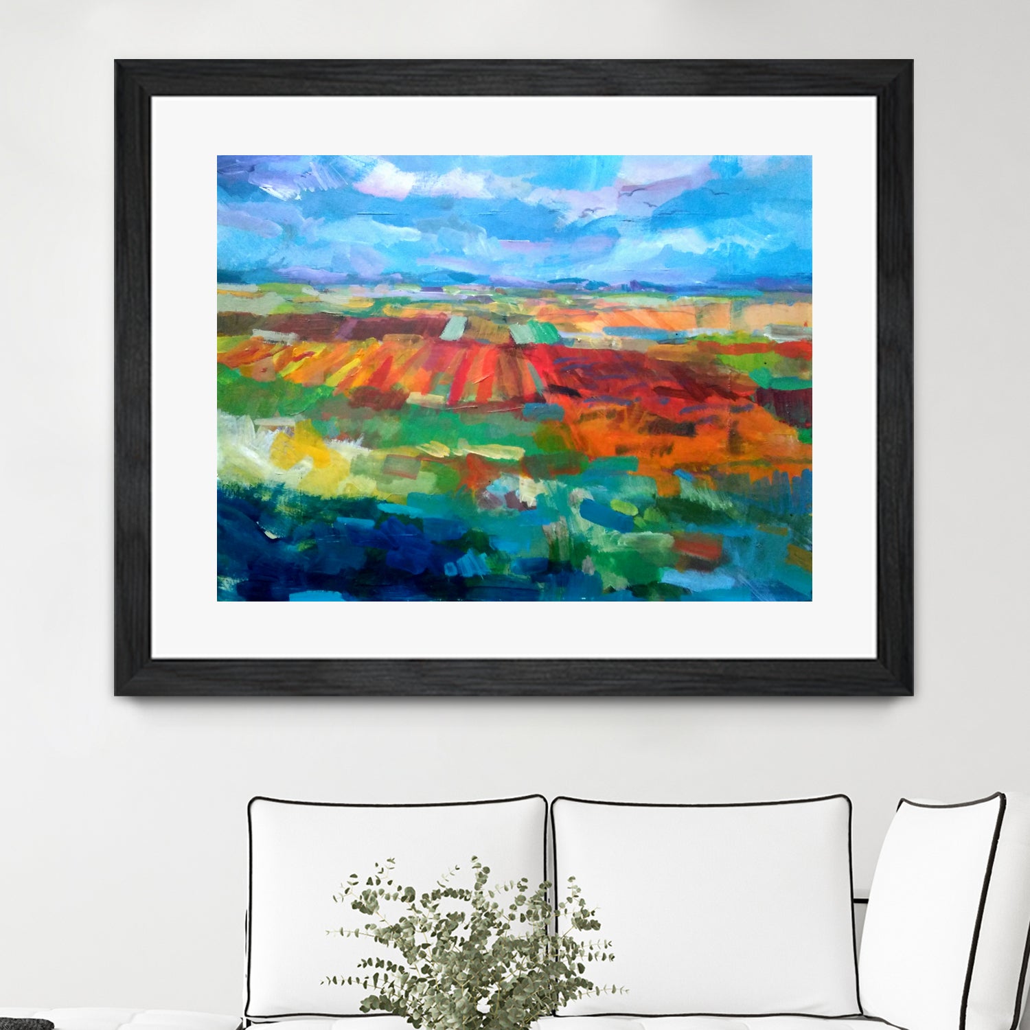 Fields by Aleksandar Stankovic on GIANT ART - orange mixed media