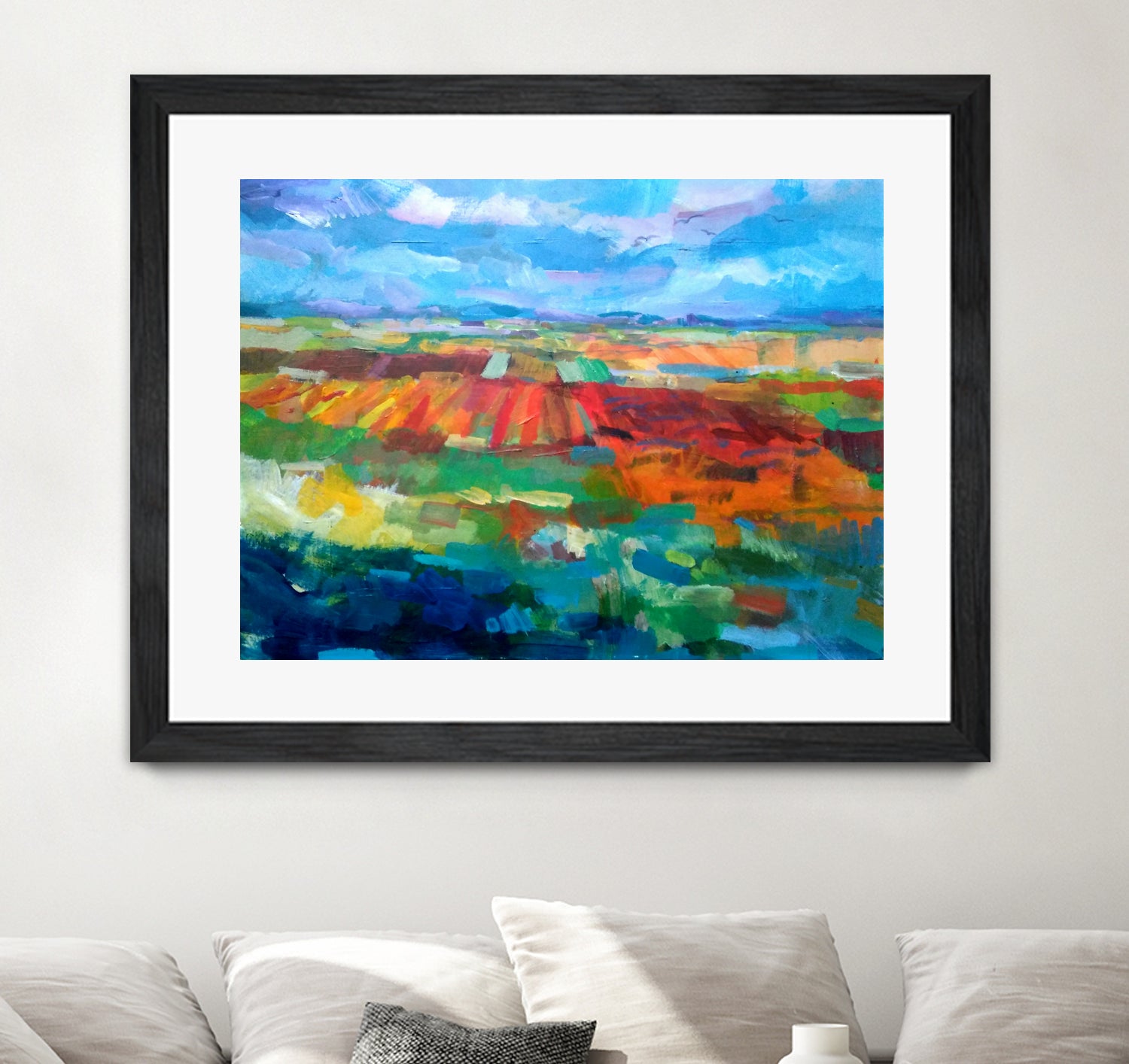 Fields by Aleksandar Stankovic on GIANT ART - orange mixed media