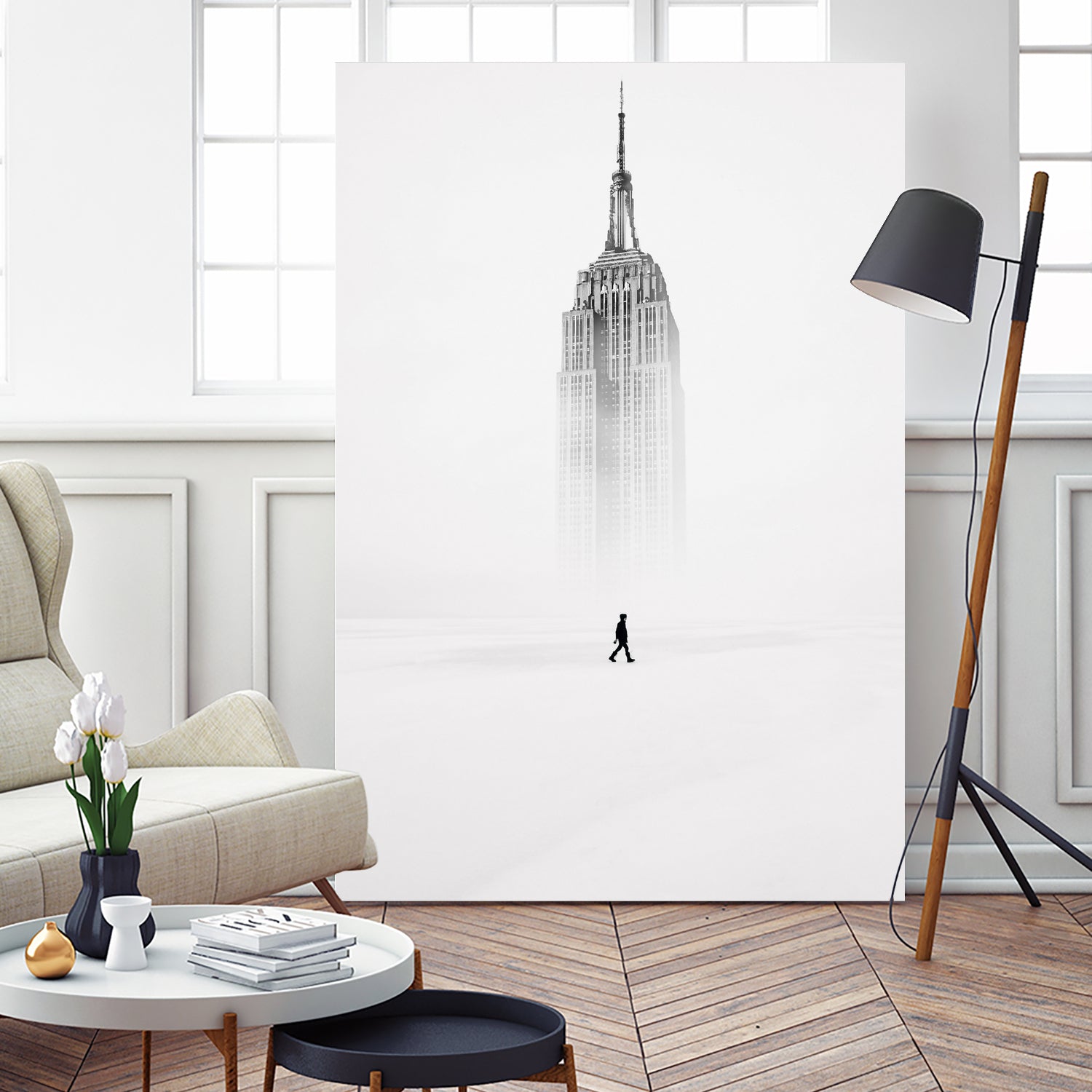 Alone with Empire State Building by GEN Z by Rigaud Mickaël on GIANT ART - white photo illustration