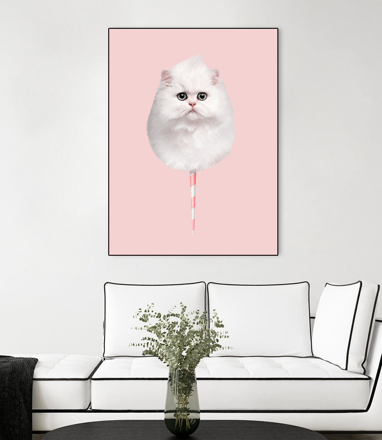 COTTON CANDY CAT by Jonas Loose on GIANT ART - pink photo manipulation