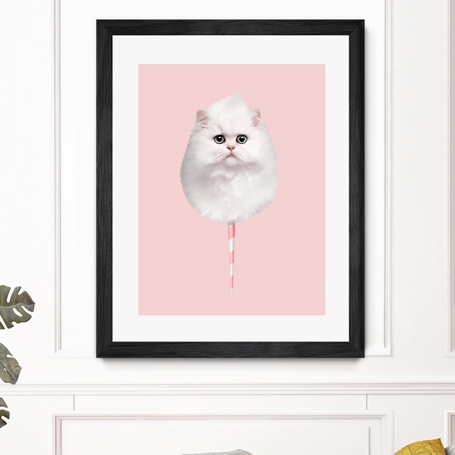 COTTON CANDY CAT by Jonas Loose on GIANT ART - pink photo manipulation