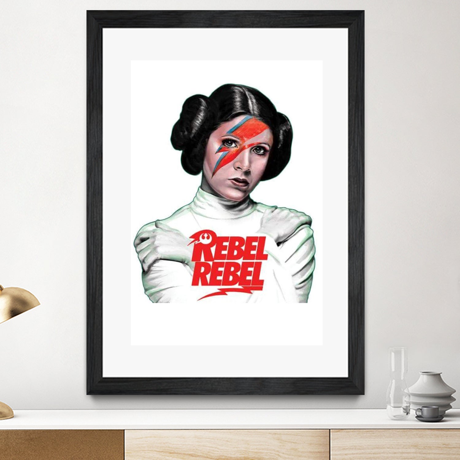 LEIA REBEL REBEL by Mike Tyau on GIANT ART - white digital painting