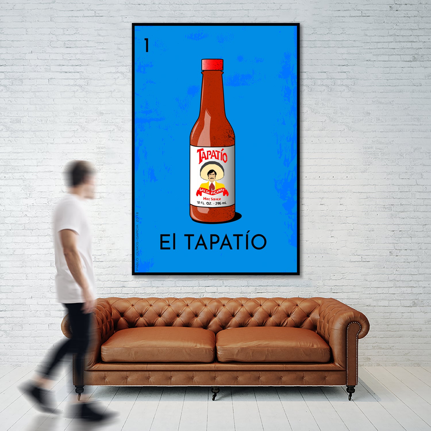 El Tapatío by Pablo Olmos-Garcia on GIANT ART - blue vector illustration