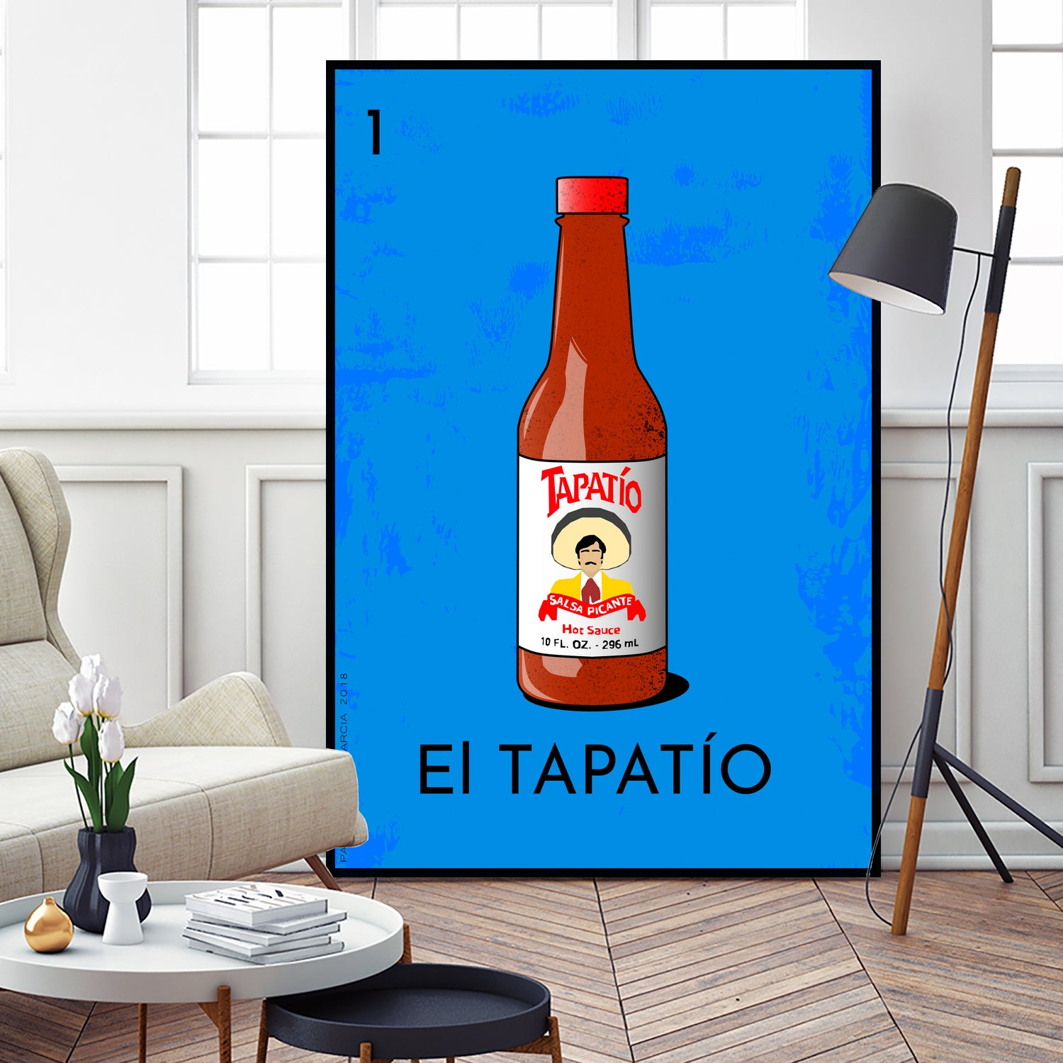 El Tapatío by Pablo Olmos-Garcia on GIANT ART - blue vector illustration