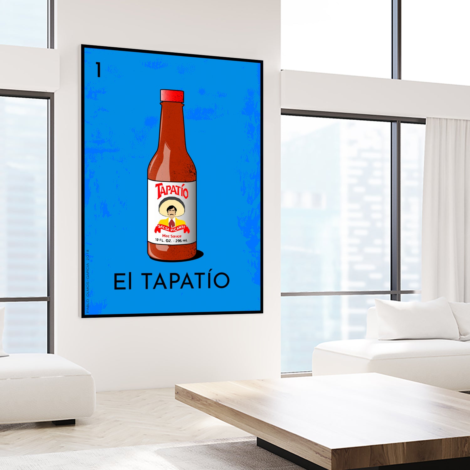 El Tapatío by Pablo Olmos-Garcia on GIANT ART - blue vector illustration