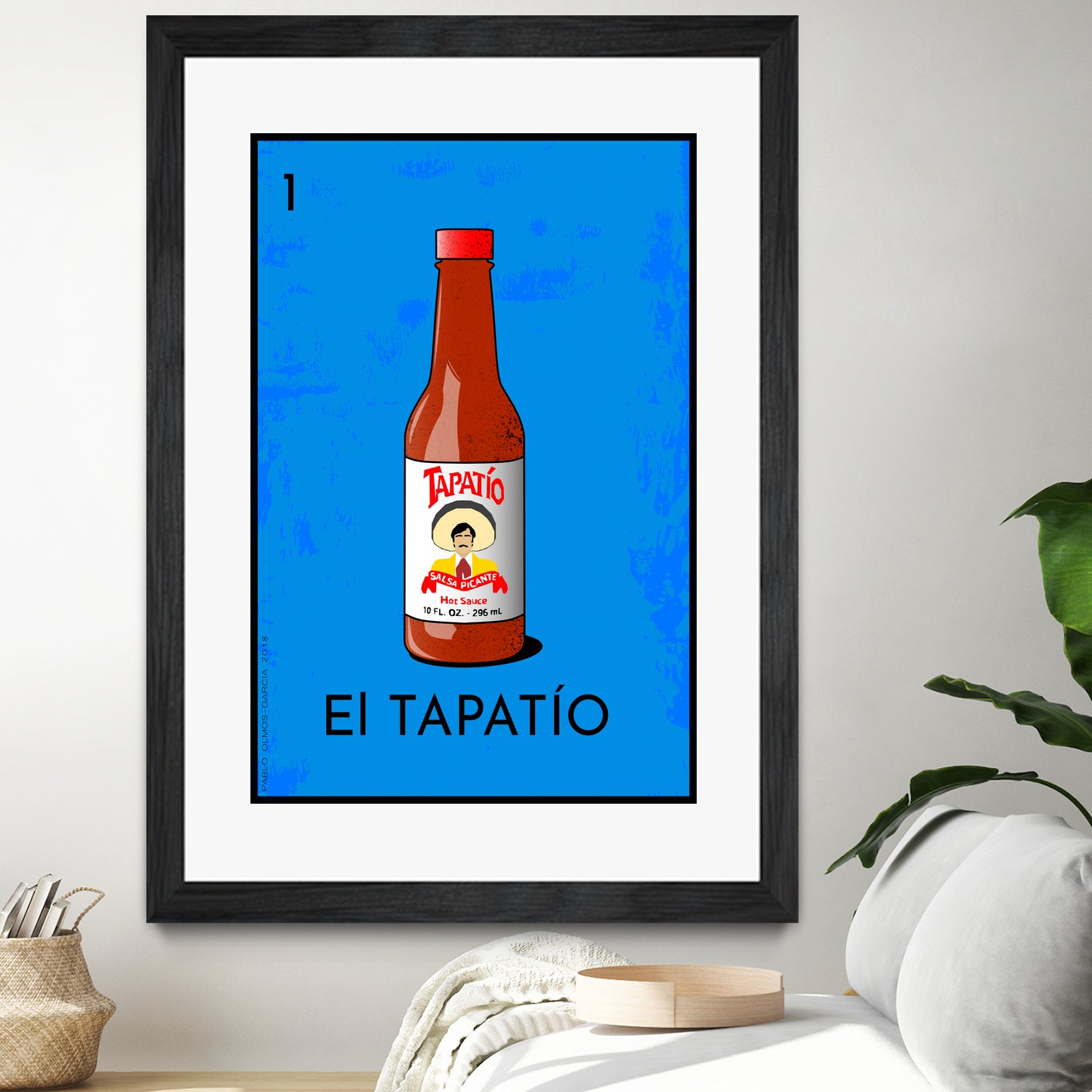 El Tapatío by Pablo Olmos-Garcia on GIANT ART - blue vector illustration