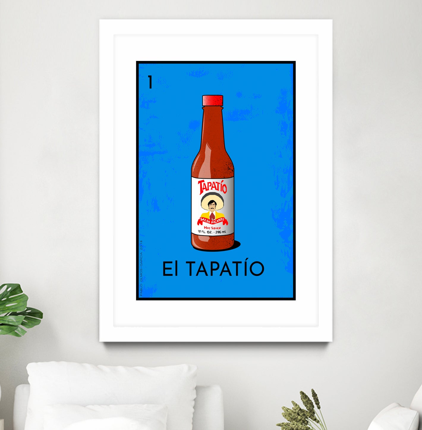 El Tapatío by Pablo Olmos-Garcia on GIANT ART - blue vector illustration