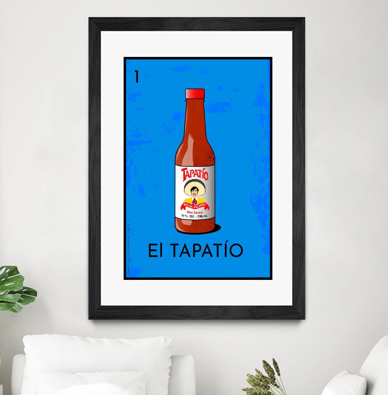 El Tapatío by Pablo Olmos-Garcia on GIANT ART - blue vector illustration