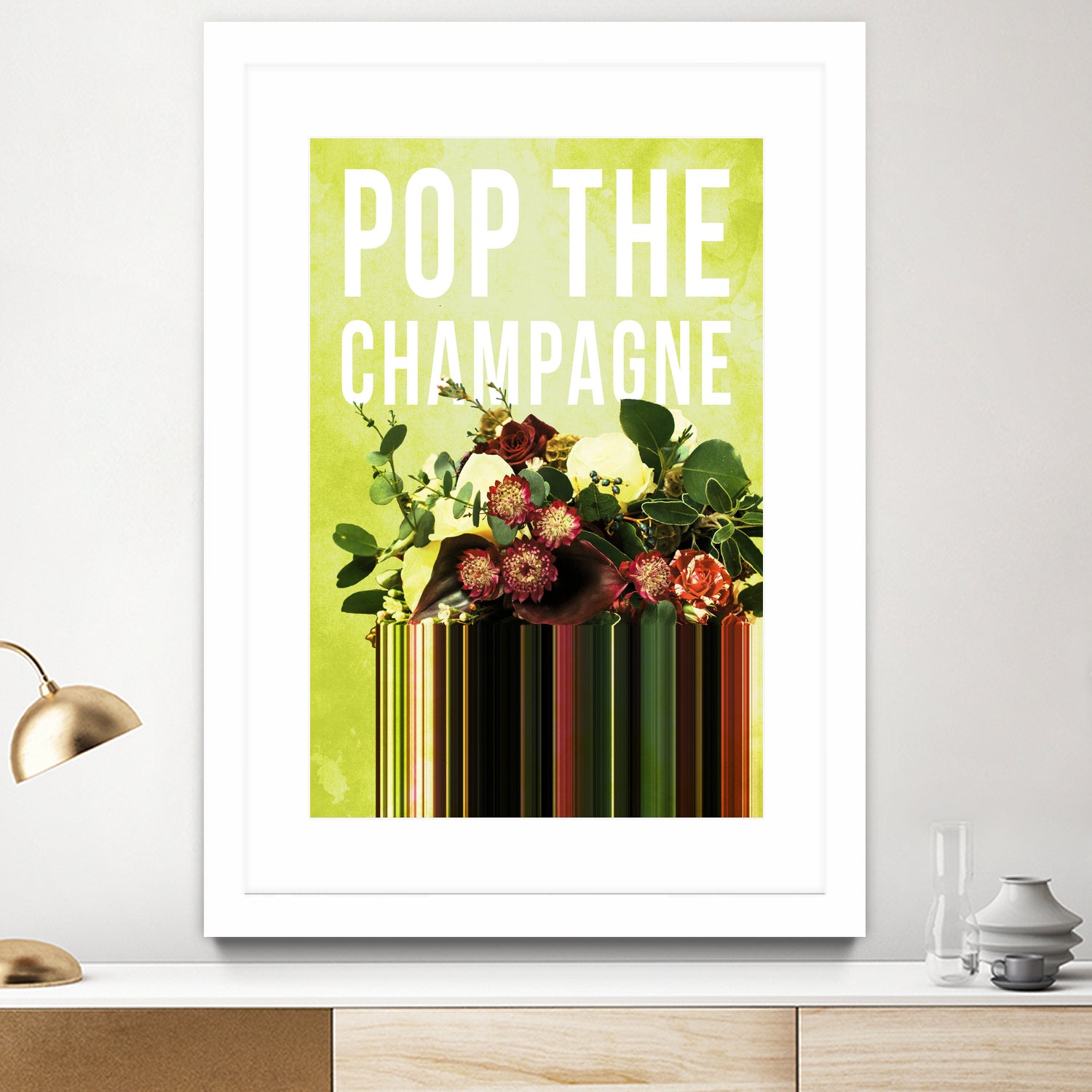 Pop the Champagne by Grace Patterson on GIANT ART - green photo manipulation