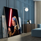 Girl with the Lightsaber by Steve Ash on GIANT ART - black digital painting