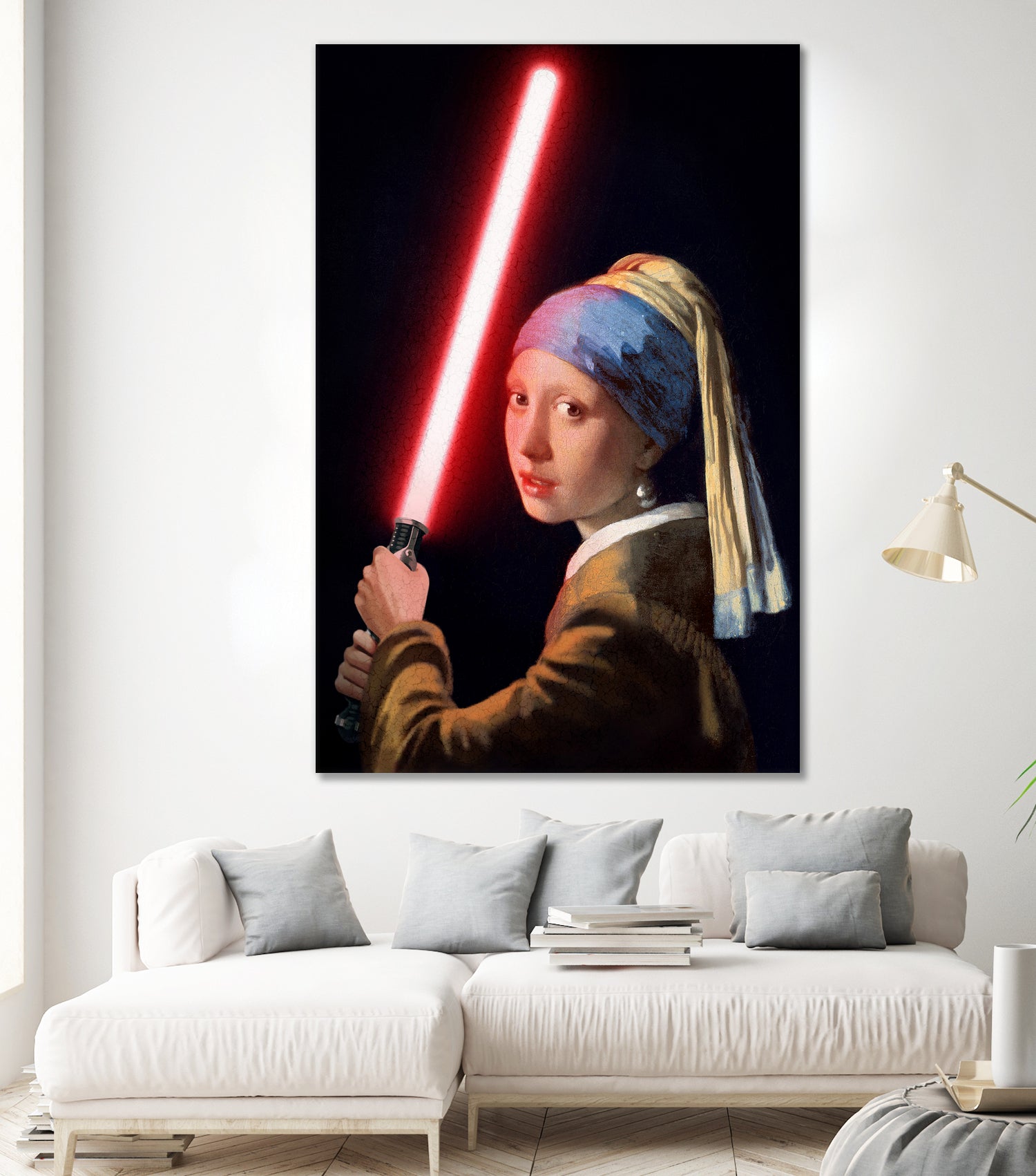 Girl with the Lightsaber by Steve Ash on GIANT ART - black digital painting