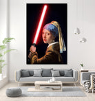 Girl with the Lightsaber by Steve Ash on GIANT ART - black digital painting