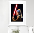 Girl with the Lightsaber by Steve Ash on GIANT ART - black digital painting