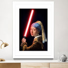 Girl with the Lightsaber by Steve Ash on GIANT ART - black digital painting